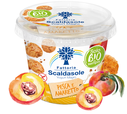 Confezione Yogurt Pesca Amaretto Bio 250gr Scaldasole